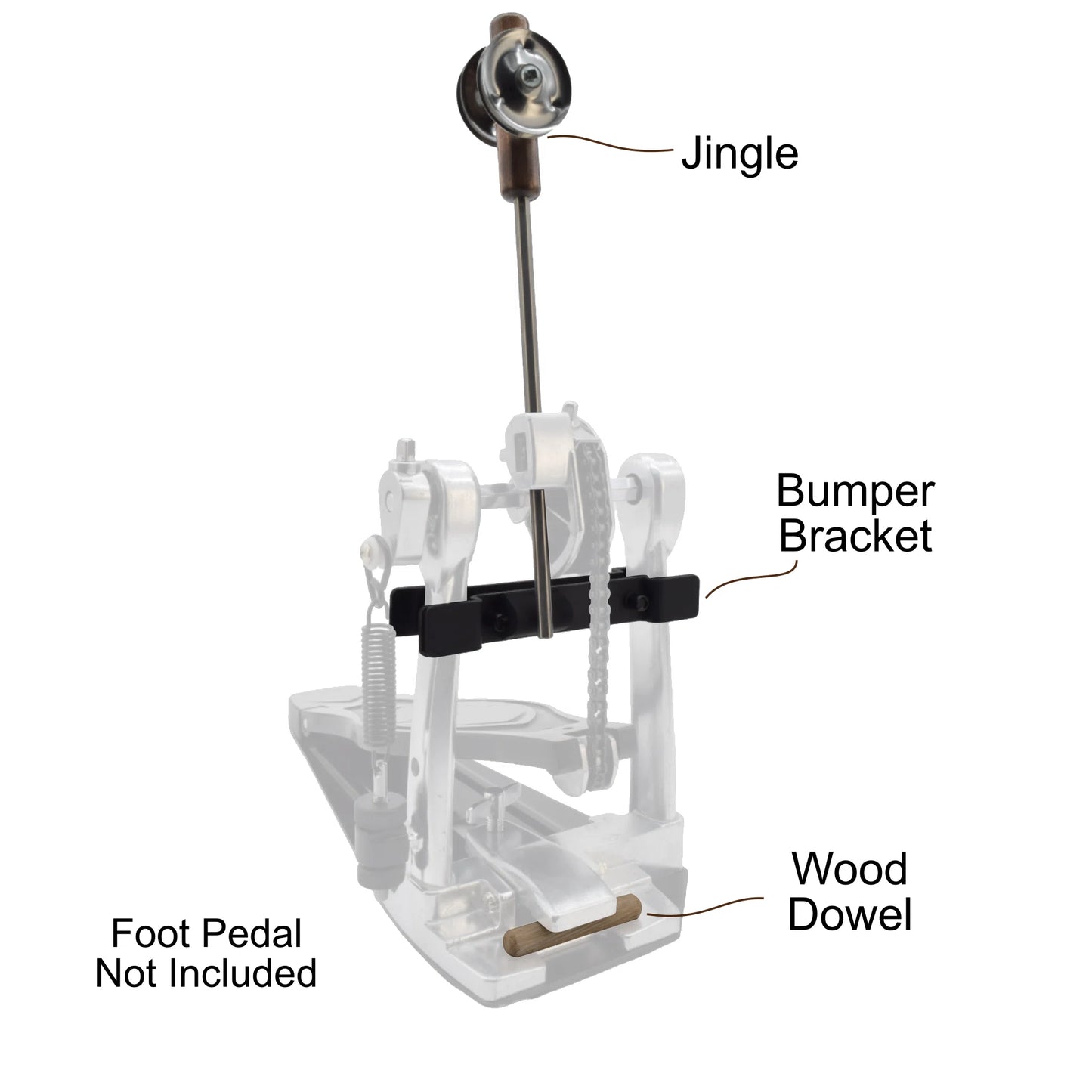 Percussion Jingle Foot Pedal Conversion Kit