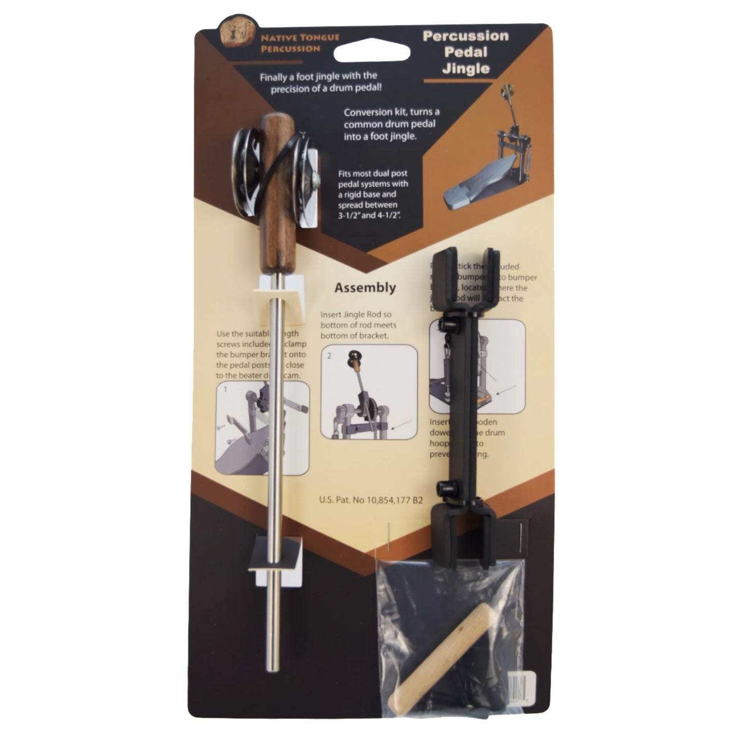 Percussion Jingle Foot Pedal Conversion Kit