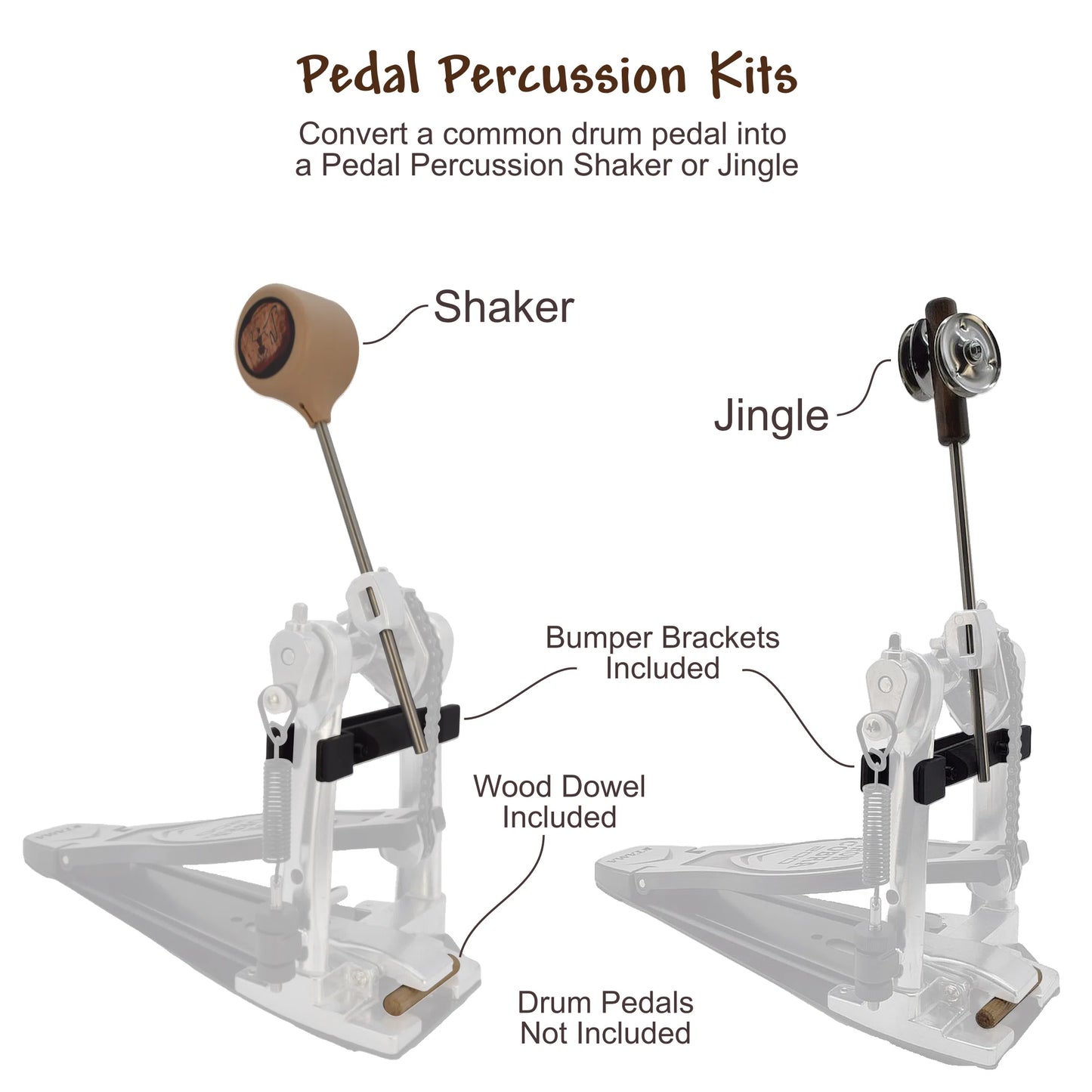 Percussion Jingle Foot Pedal Conversion Kit